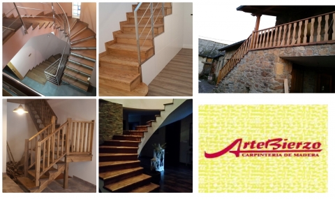 Escaleras de madera y balaustradas: carpintería artesanal