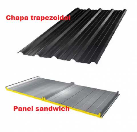 chapa metalica de acero y panel sándwich para tejados